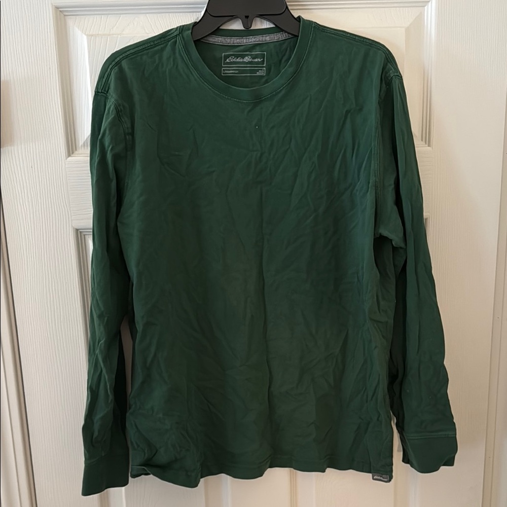 Eddie Bauer Men's Green Long Sleeve Shirt